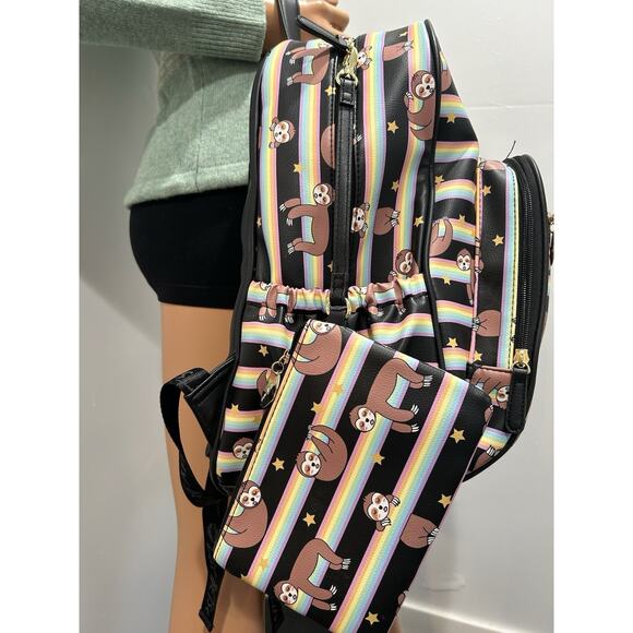 Betsey Johnson Backpack Sloth Bag Book Bag Faux Leather With Pouch main image 8